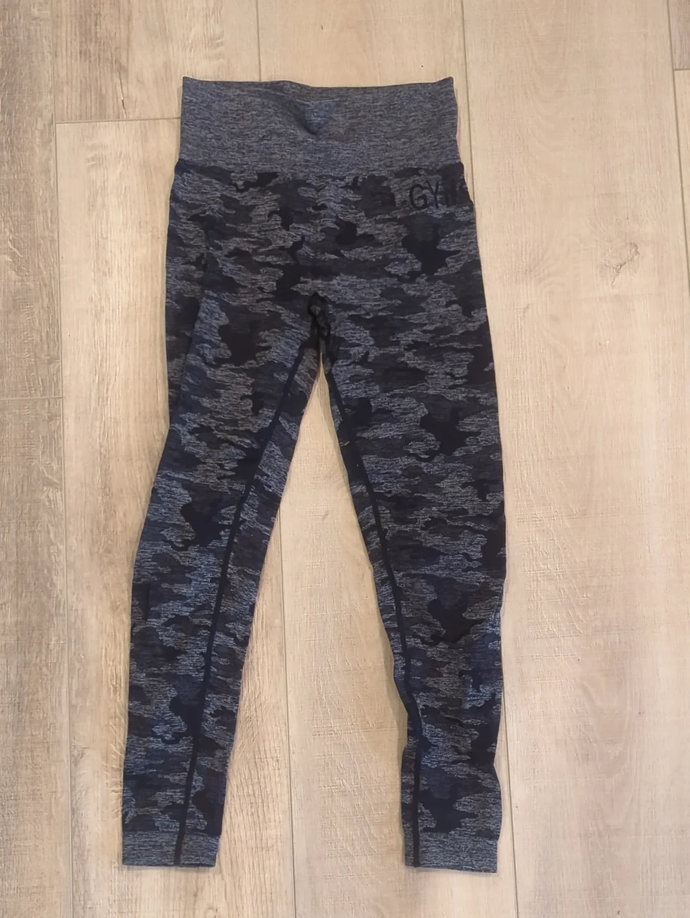 Gymshark Camo Stretch Leggings - Dark Gray